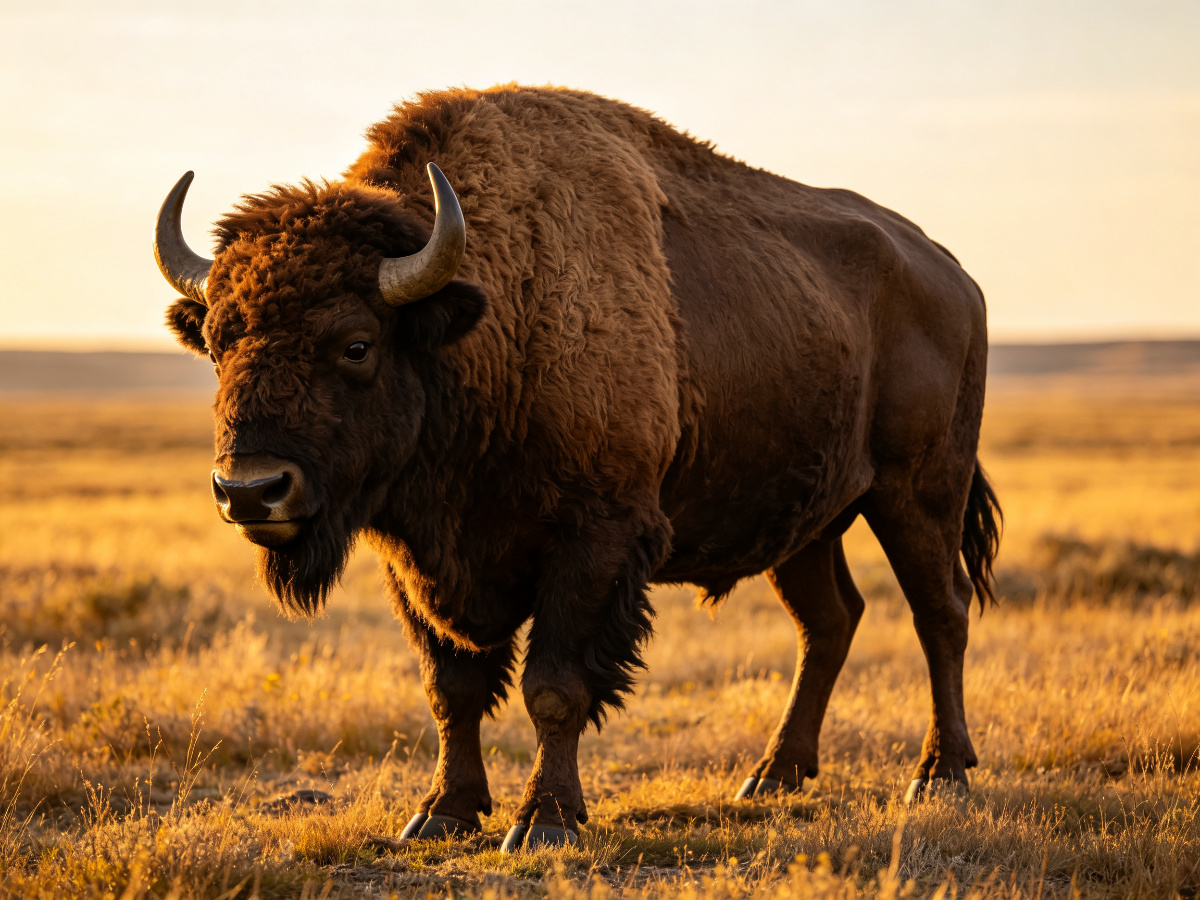 American Bison — life-size animatronic animal model from SAGE