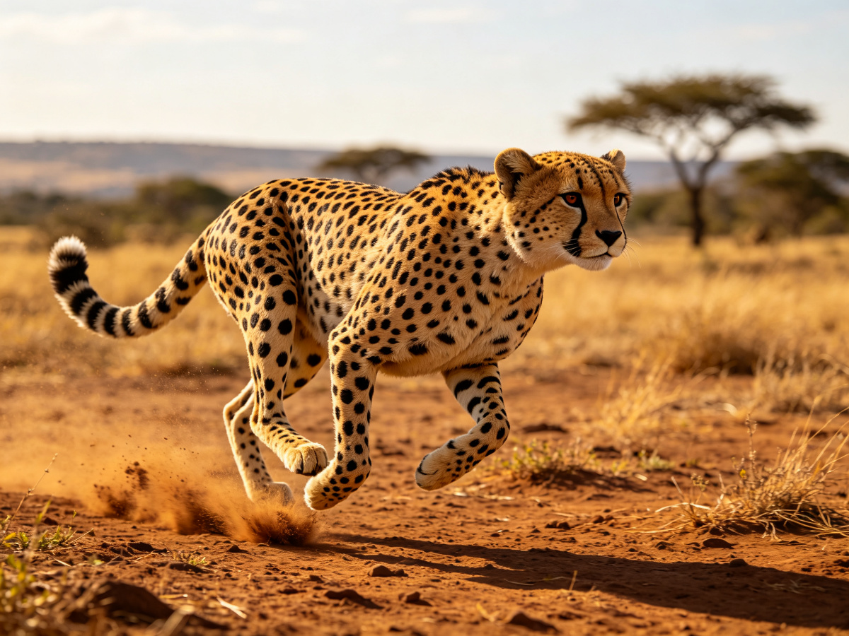 Cheetah — life-size animatronic animal model from SAGE