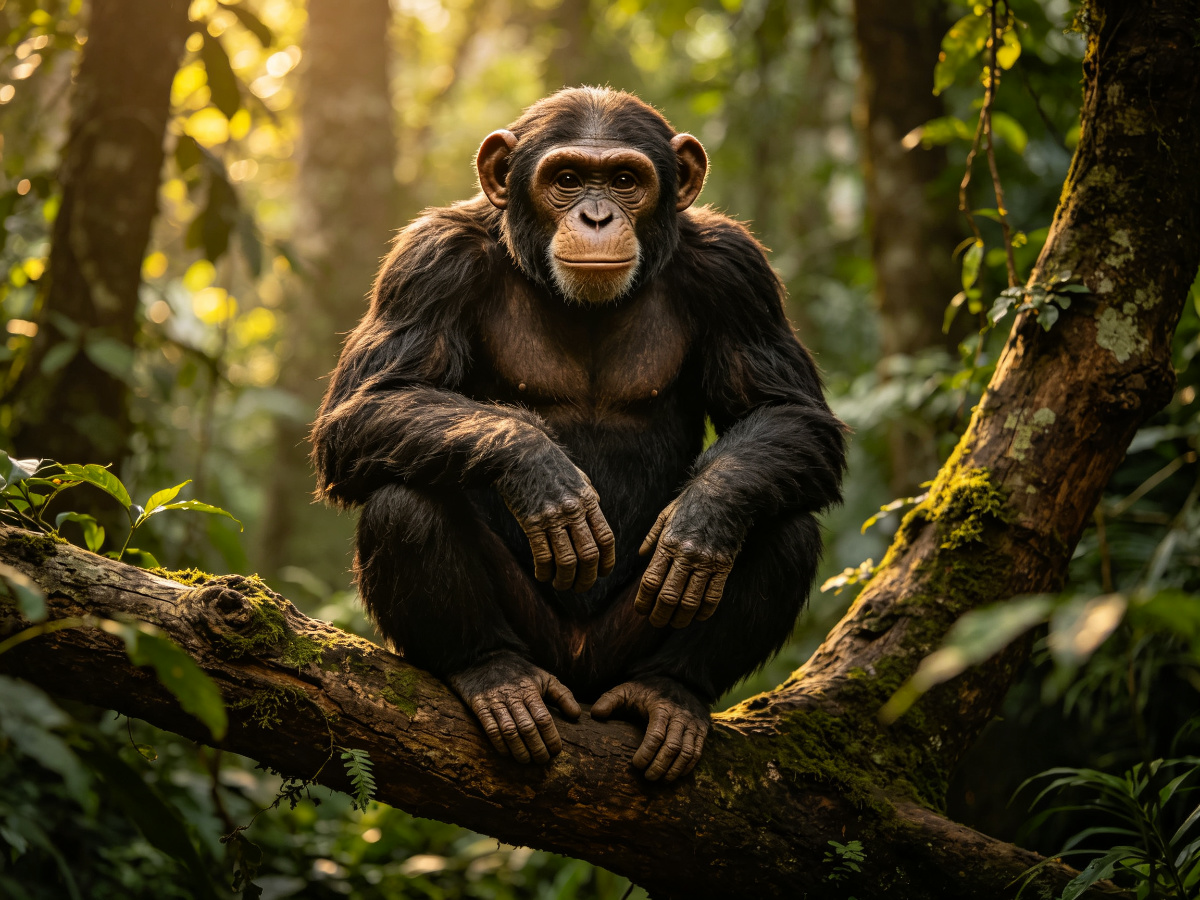 Chimpanzee — life-size animatronic animal model from SAGE