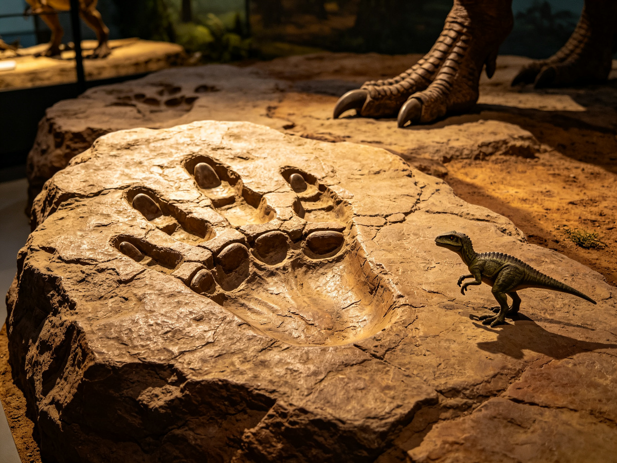 Dinosaur Footprint Fossil Display — animal from SAGE