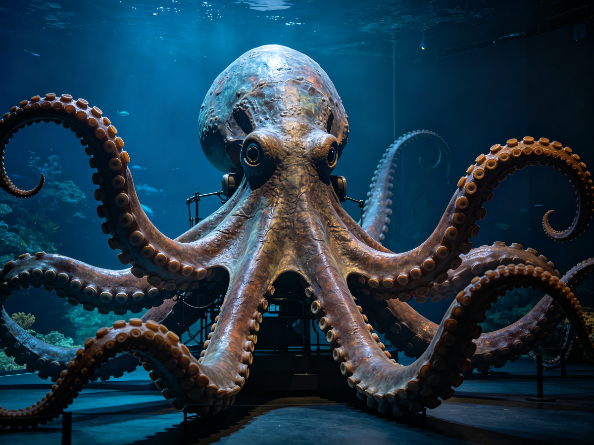 Giant Octopus — life-size animatronic animal model from SAGE