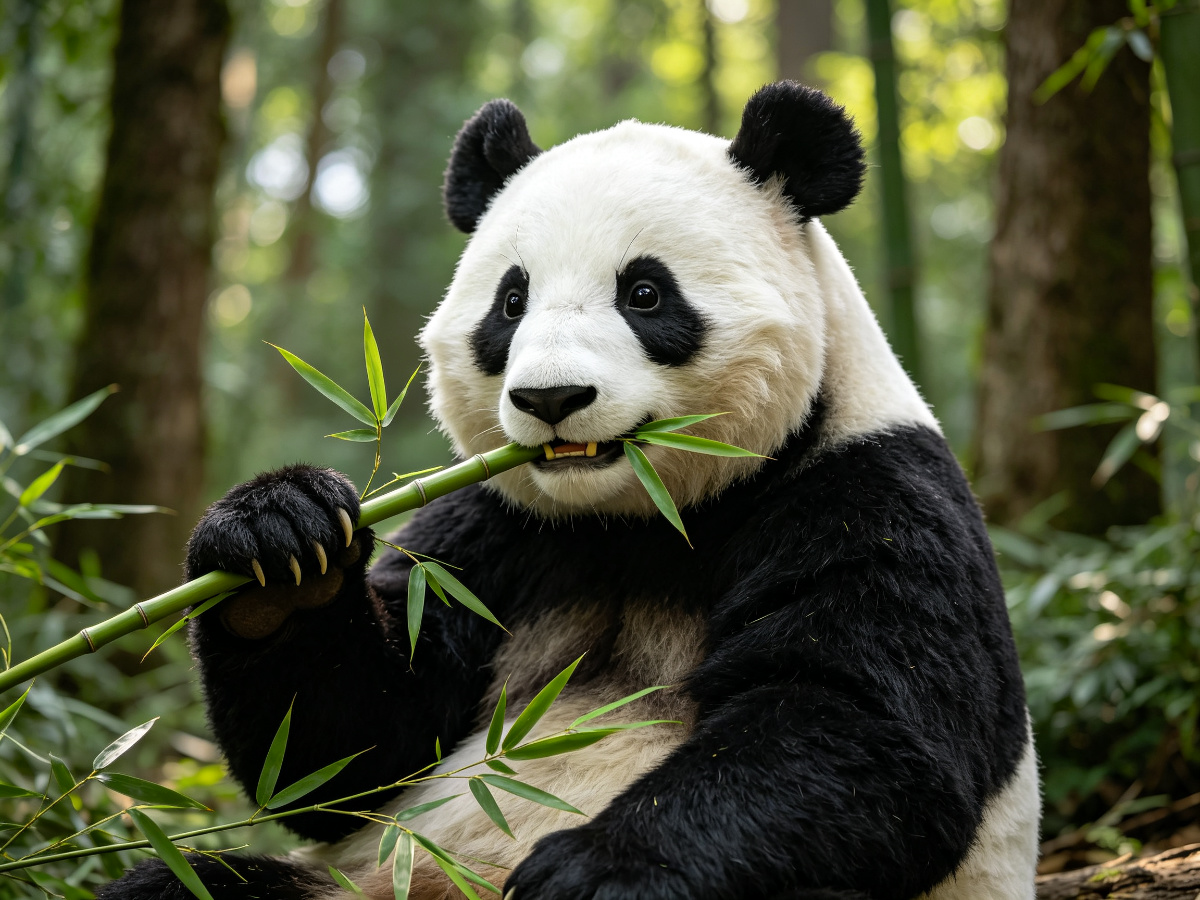 Giant Panda — life-size animatronic animal model from SAGE
