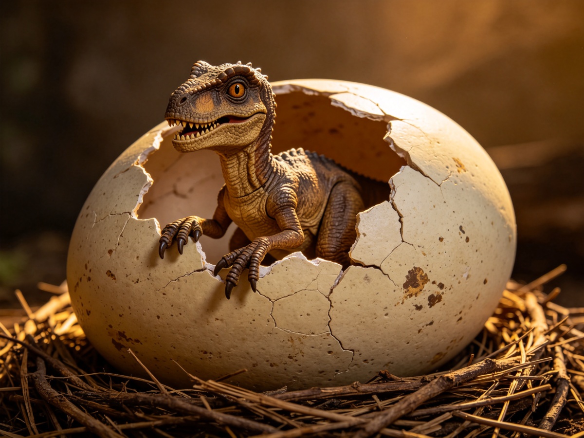 Hatching Dinosaur Egg — prehistoric animal model from SAGE