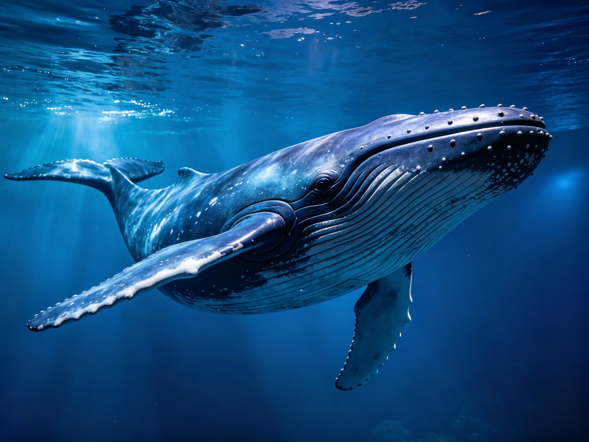 Humpback Whale — life-size animatronic animal model from SAGE
