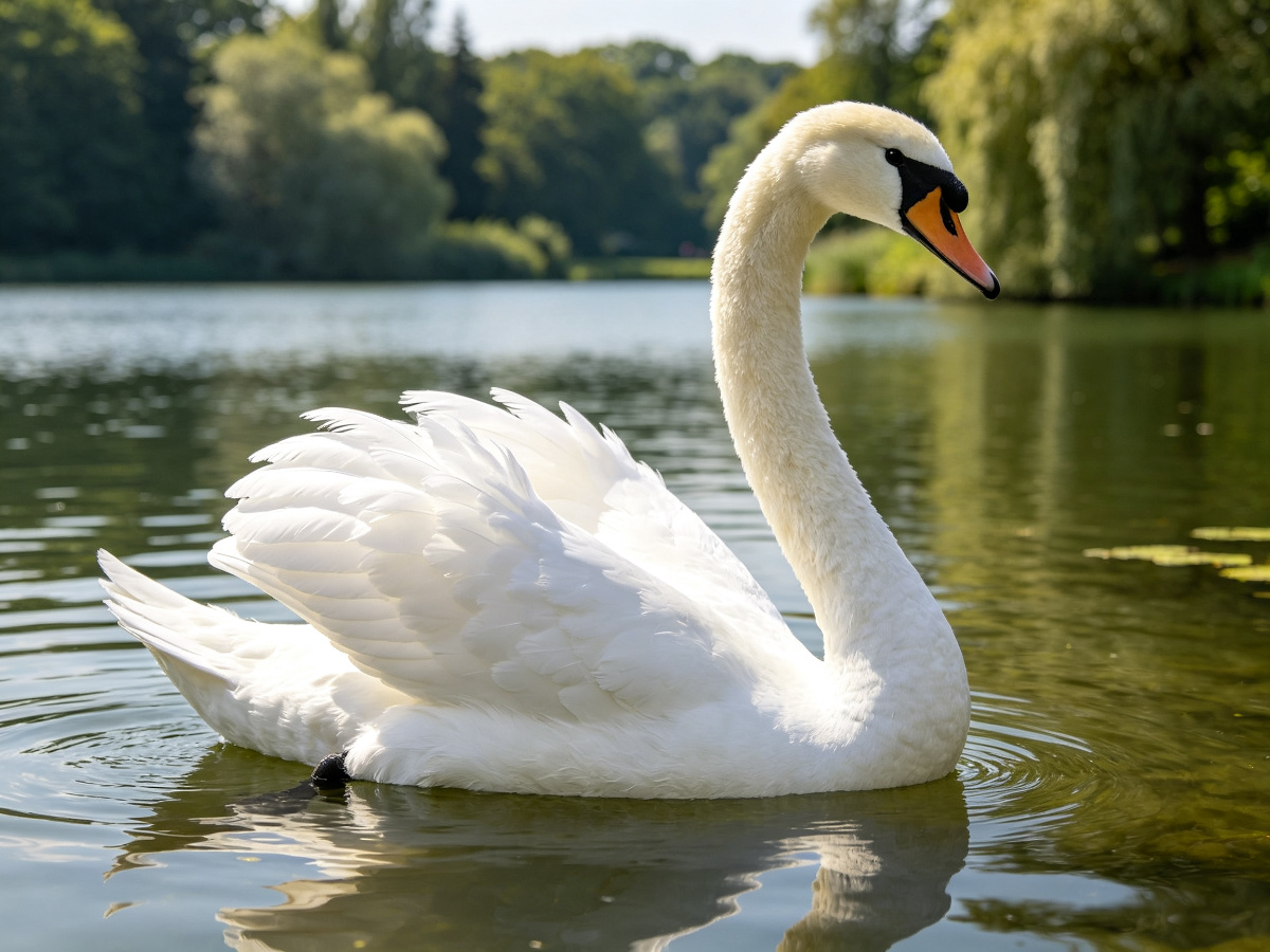 Mute Swan — life-size animatronic animal model from SAGE