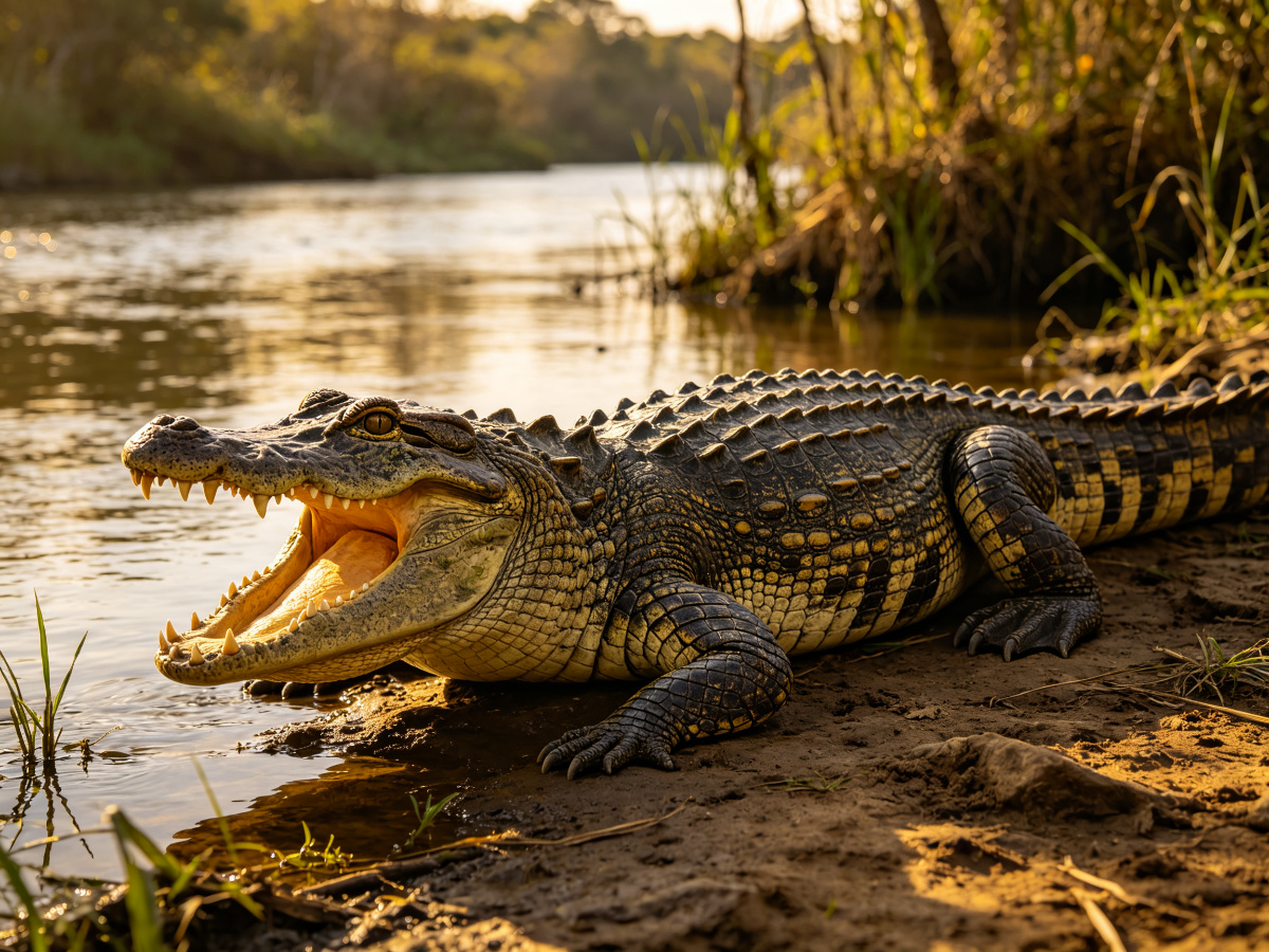 Nile Crocodile — life-size animatronic animal model from SAGE