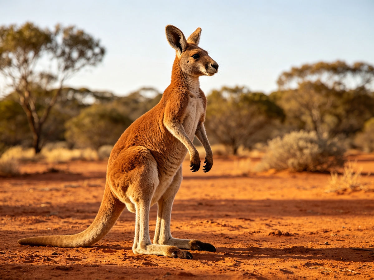 Red Kangaroo — life-size animatronic animal model from SAGE