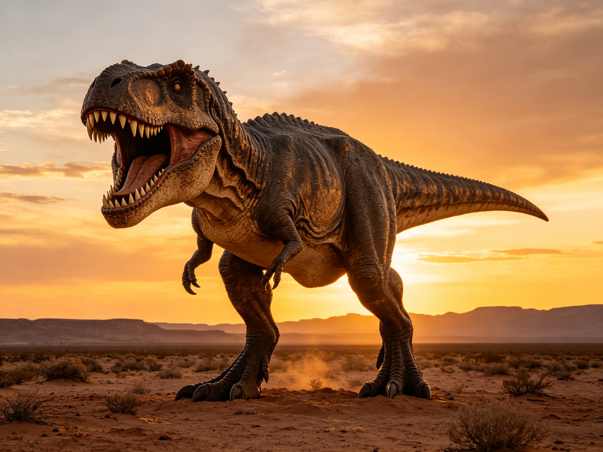 Carcharodontosaurus — life-size animatronic dinosaur model from SAGE