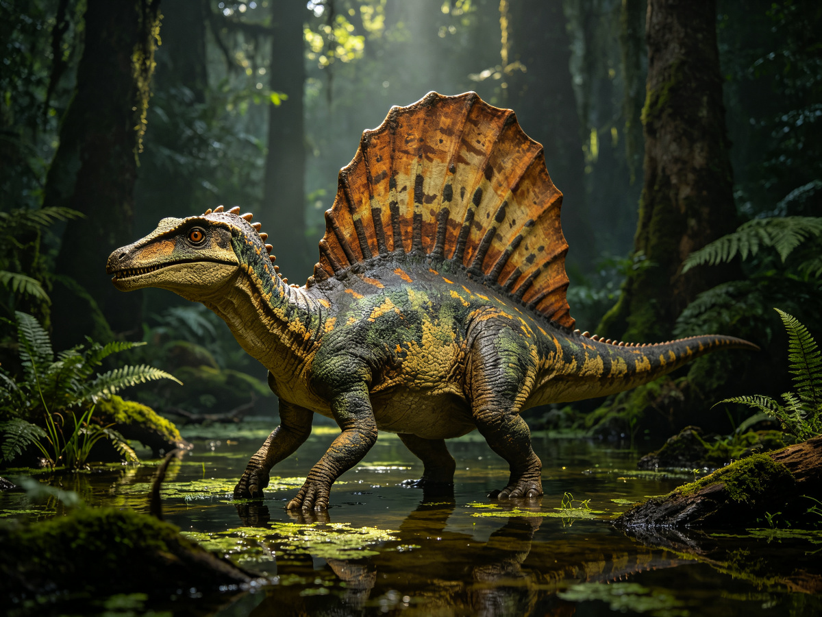 Dimetrodon — life-size animatronic dinosaur model from SAGE