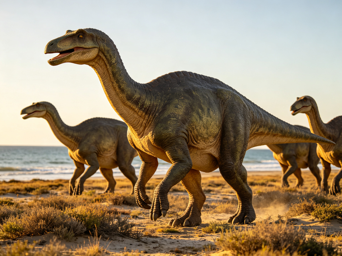 Herd Edmontosaurus — life-size animatronic dinosaur model from SAGE