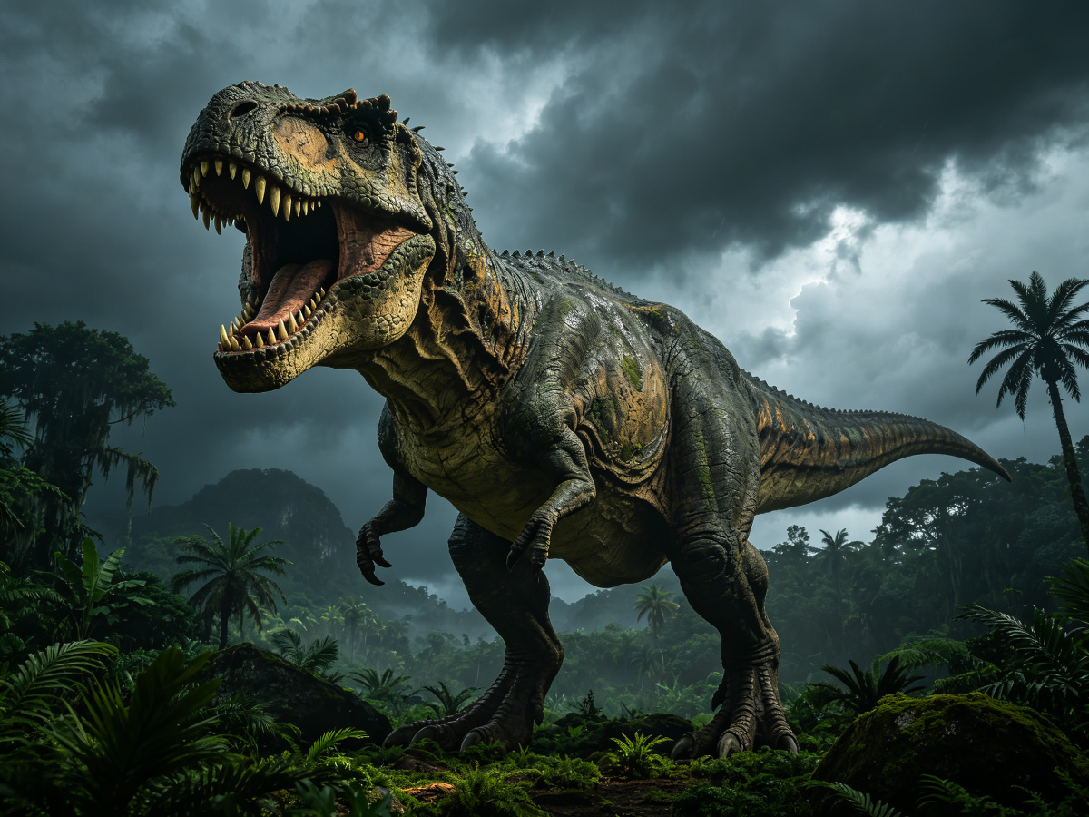 Jungle Giganotosaurus — life-size animatronic dinosaur model from SAGE