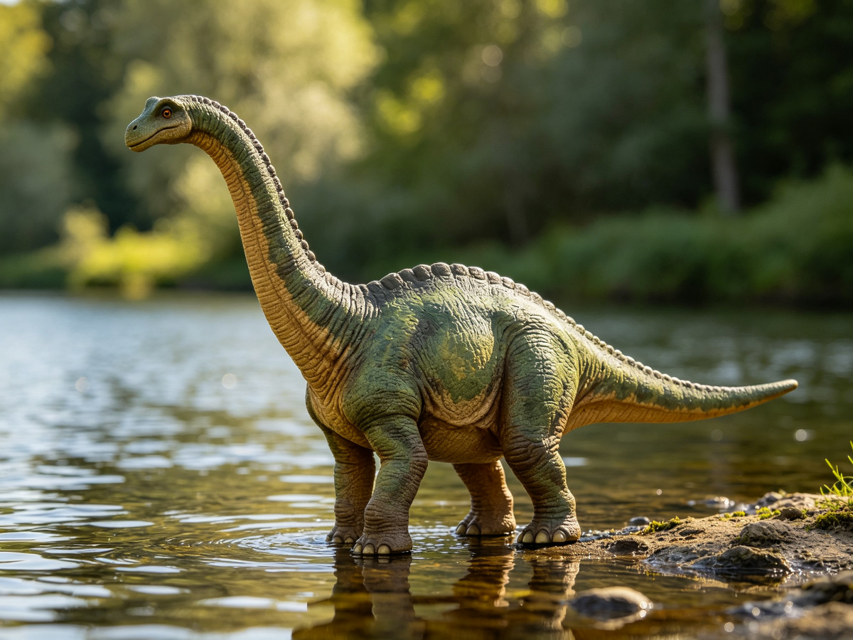 Juvenile Apatosaurus — life-size animatronic dinosaur model from SAGE