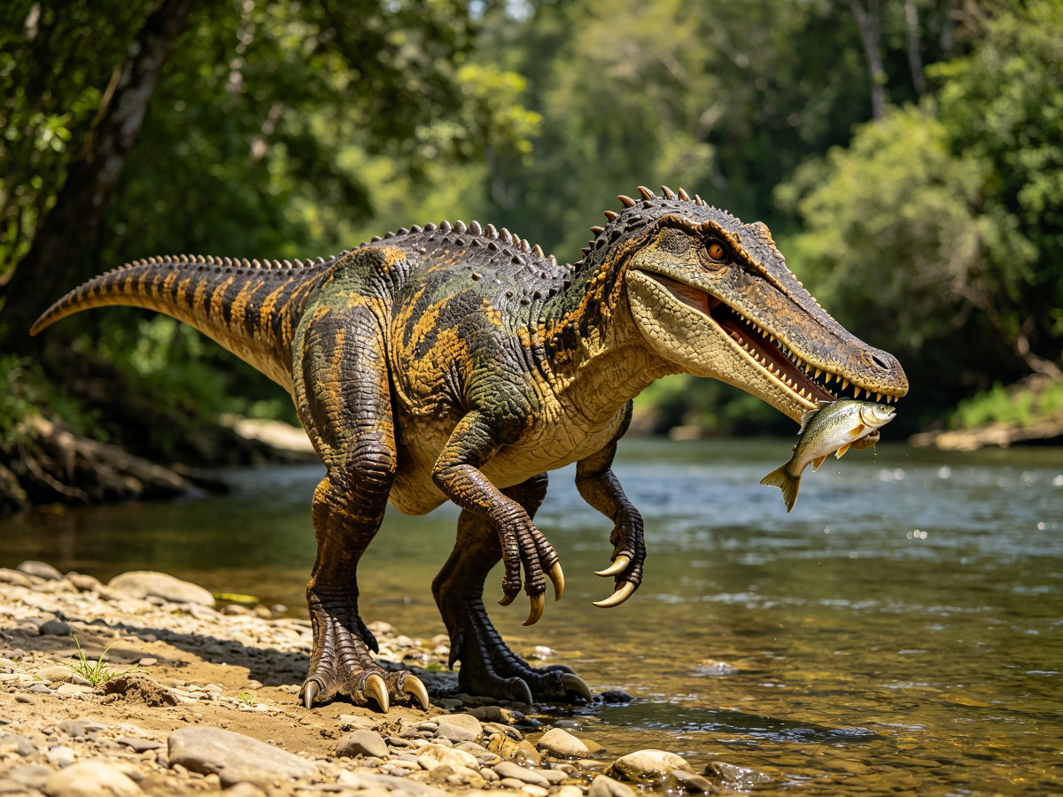 Riverbank Baryonyx — life-size animatronic dinosaur model from SAGE