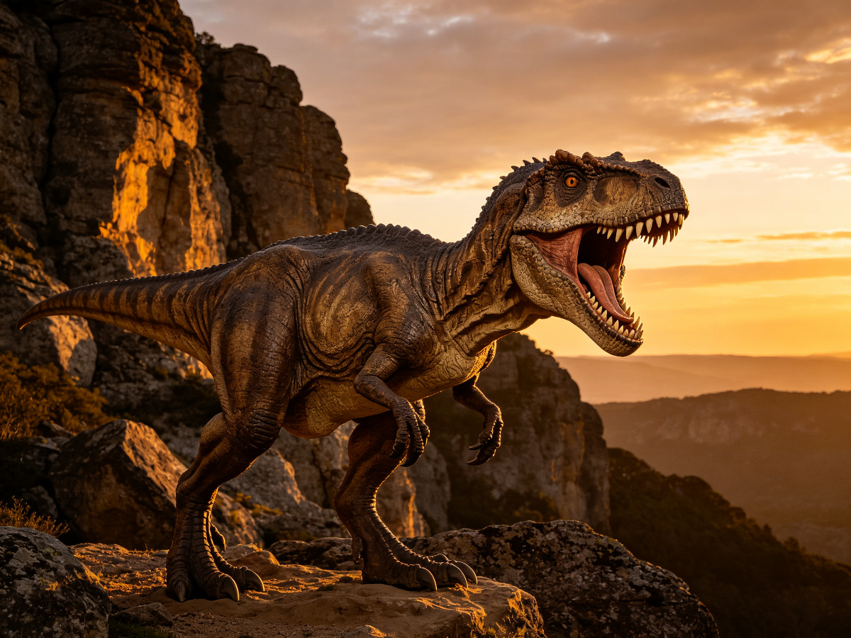 Roaring Allosaurus — life-size animatronic dinosaur model from SAGE