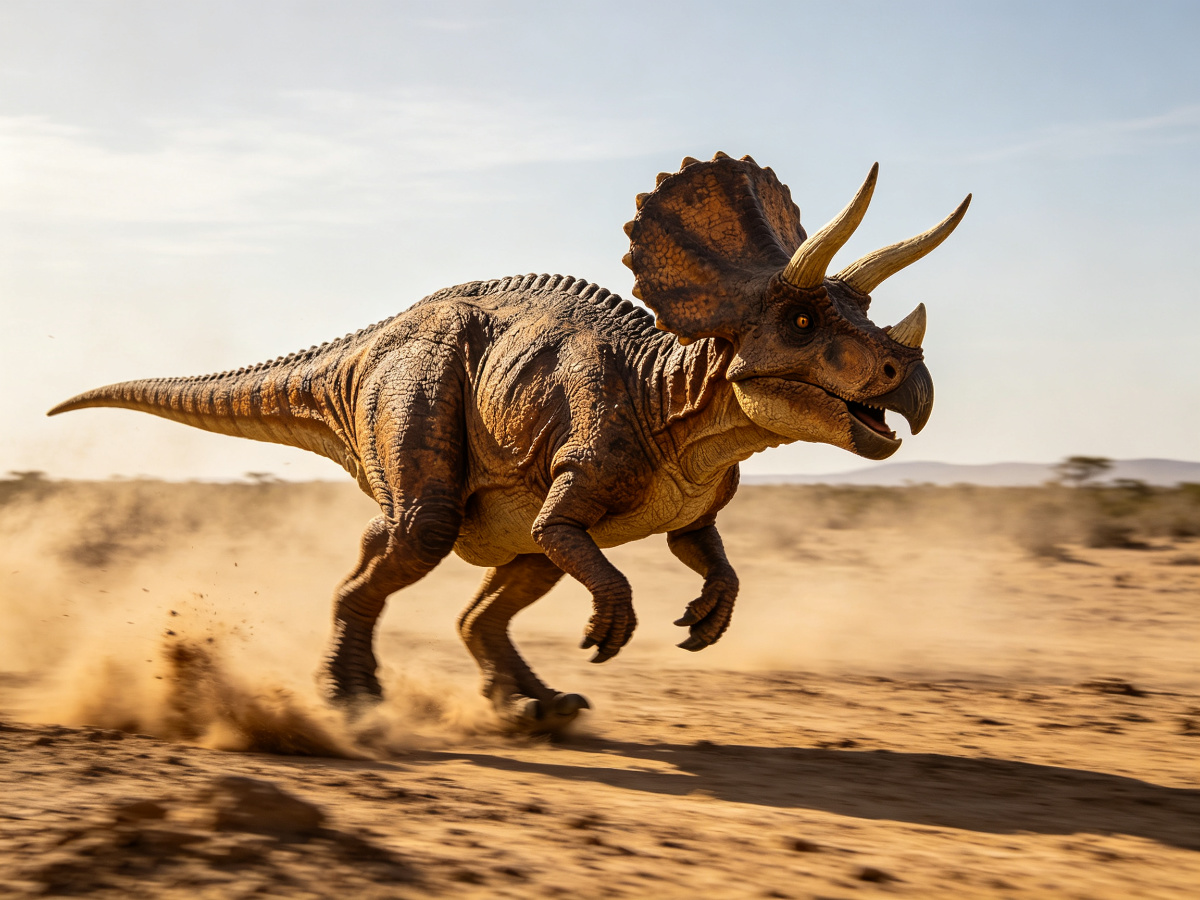 Running Triceratops — dinosaur from SAGE