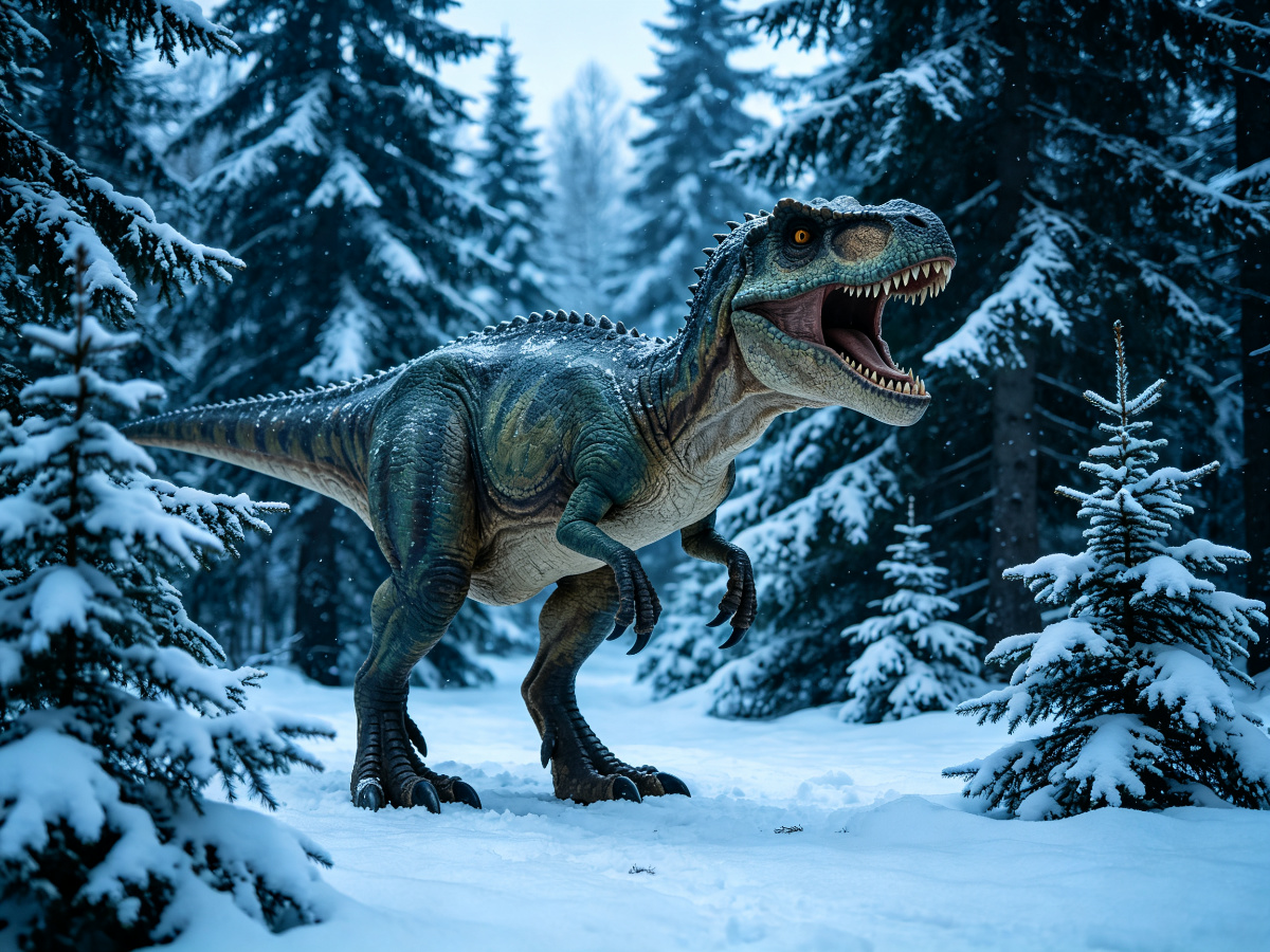 Snowy Albertosaurus — realistic dinosaur from SAGE