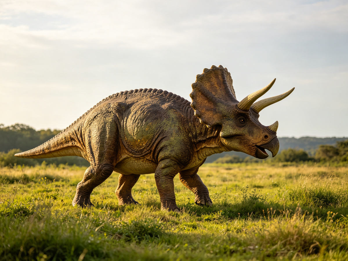 Walking Triceratops — life-size animatronic dinosaur model from SAGE