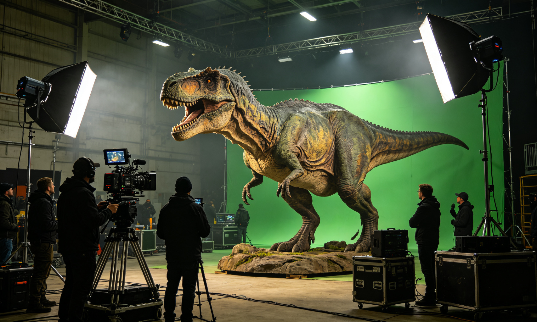Animatronic dinosaur prop for film TV production and movie shooting