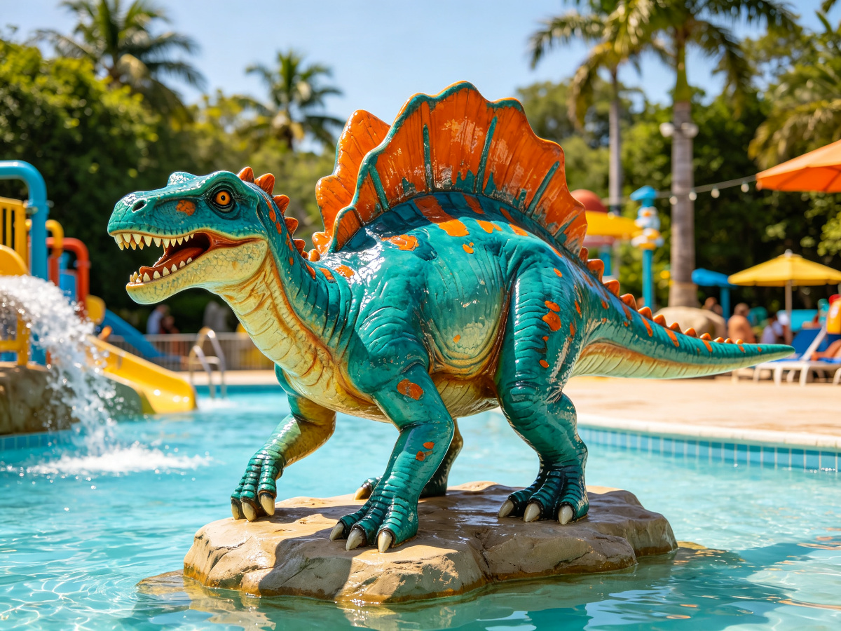 Fiberglass Spinosaurus Water Park — sculpture from SAGE
