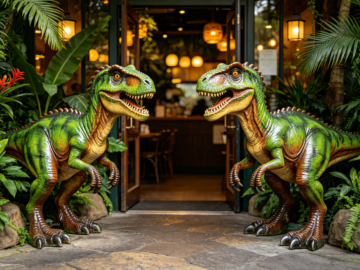 Fiberglass Velociraptor Pair — sculpture from SAGE