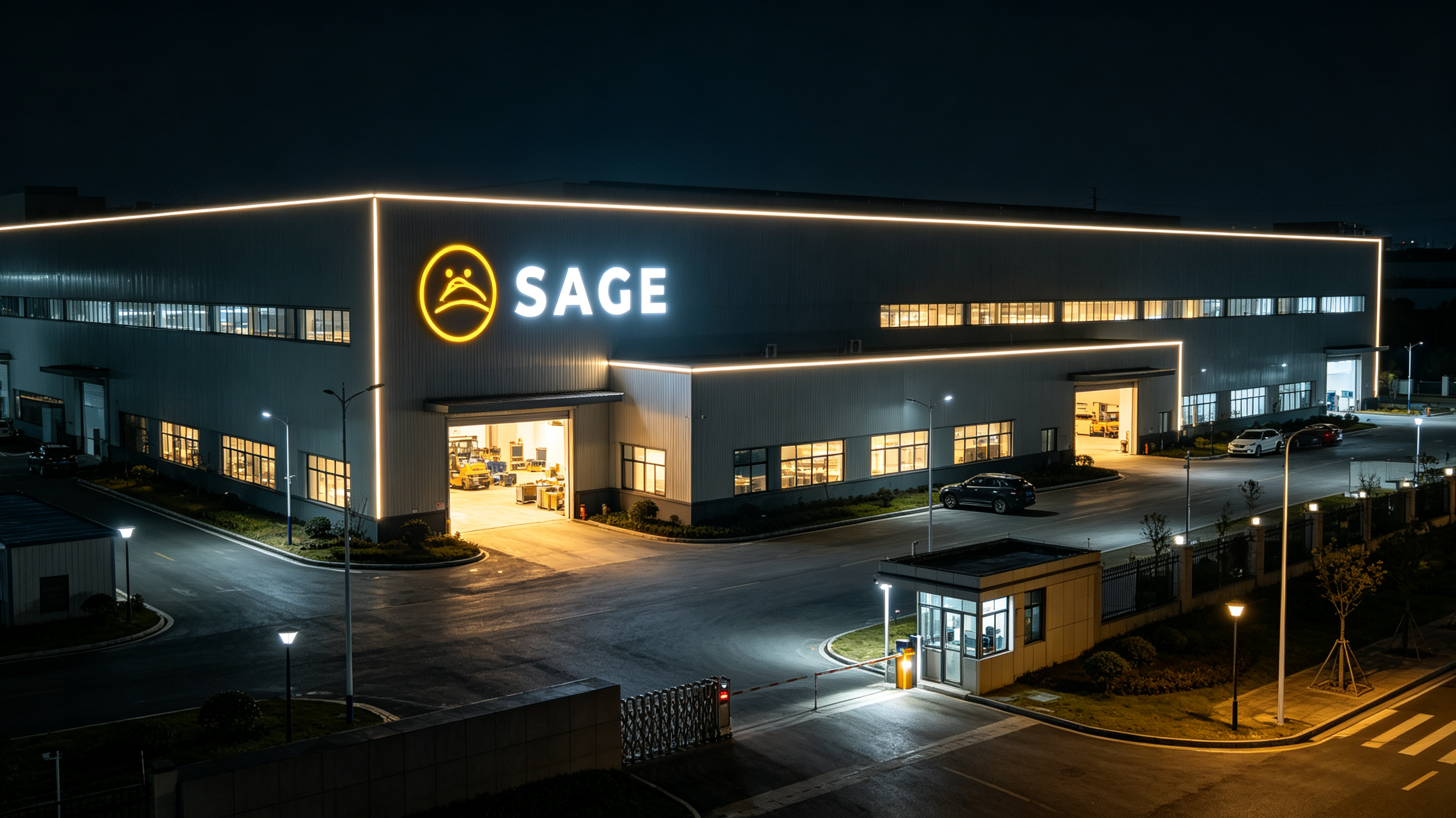 SAGE animatronic dinosaur factory exterior building in Zigong, Sichuan, China